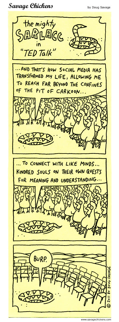 Remember that Doug Savage does not permit translation of his cartoons. They are brilliant enough in English, I suppose.